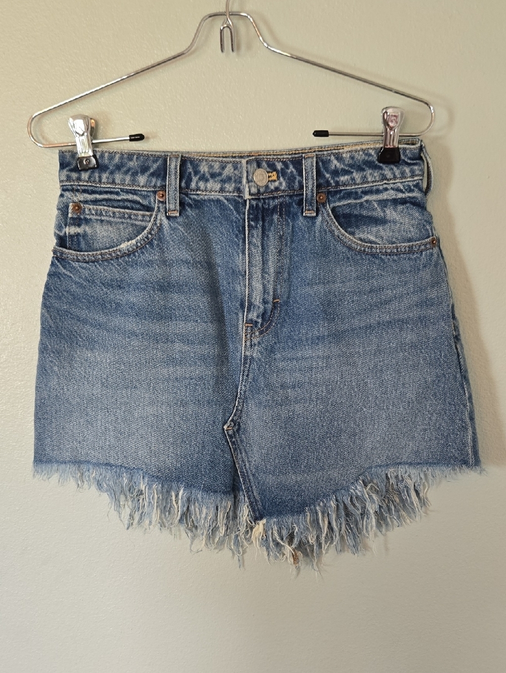 We The Free | Raw Hem Bailey Denim Mini Skirt Size 26